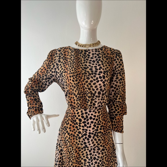 RIXO LONDON Kyla Leopard-print Silk Crepe De Chine Mini Dress - Picture 6 of 13